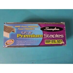 Swingline S.F. 4 Premium Chisel Point 210 Count Full-Strip Staples 5000/Box